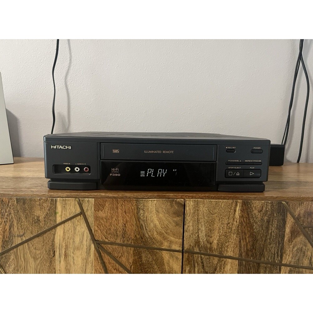 Hitachi VT-F390A Hi-Fi Stereo VCR VHS Video Cassette Recorder Player WORKING
